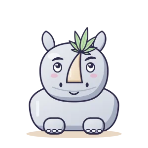 White Rhino illustration